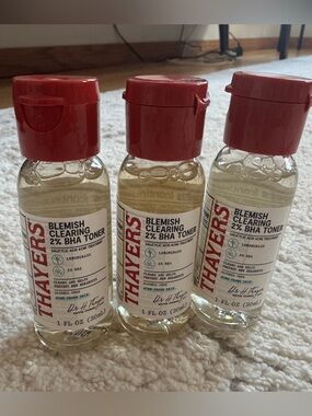 Set of 3 Thayers Blemish Clearing 2% BHA Toner 1 Fl oz/ 30ml